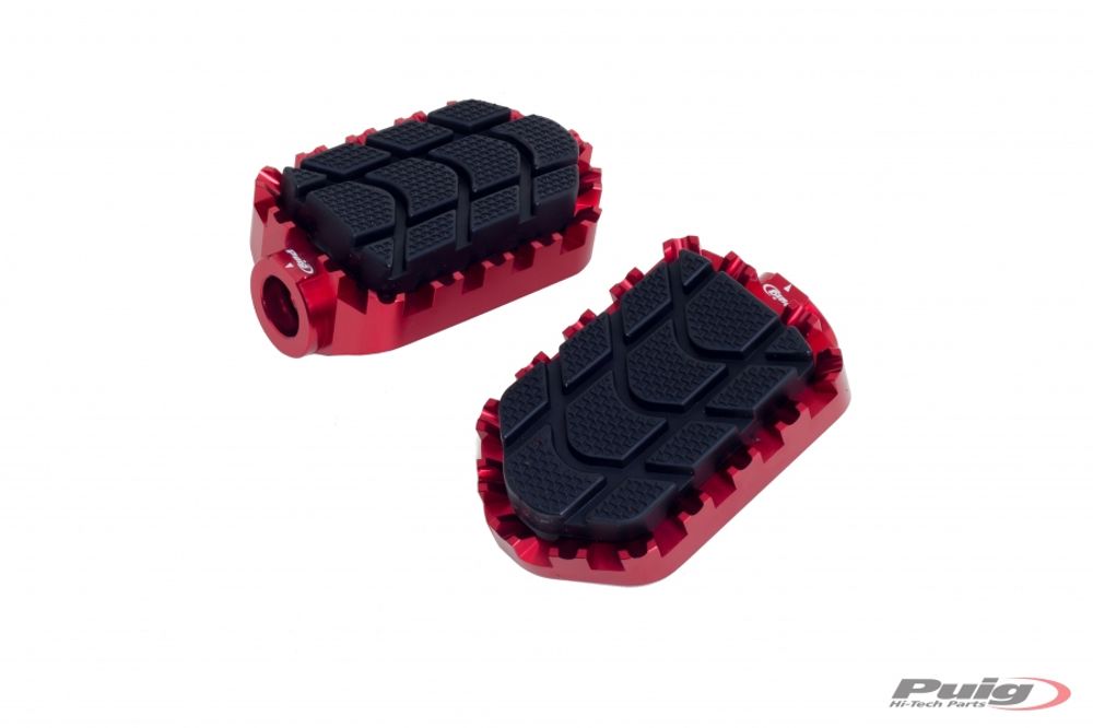 PUIG 7587R Enduro Fußrasten  passend fuer SUZUKI GSX-R750 Rot