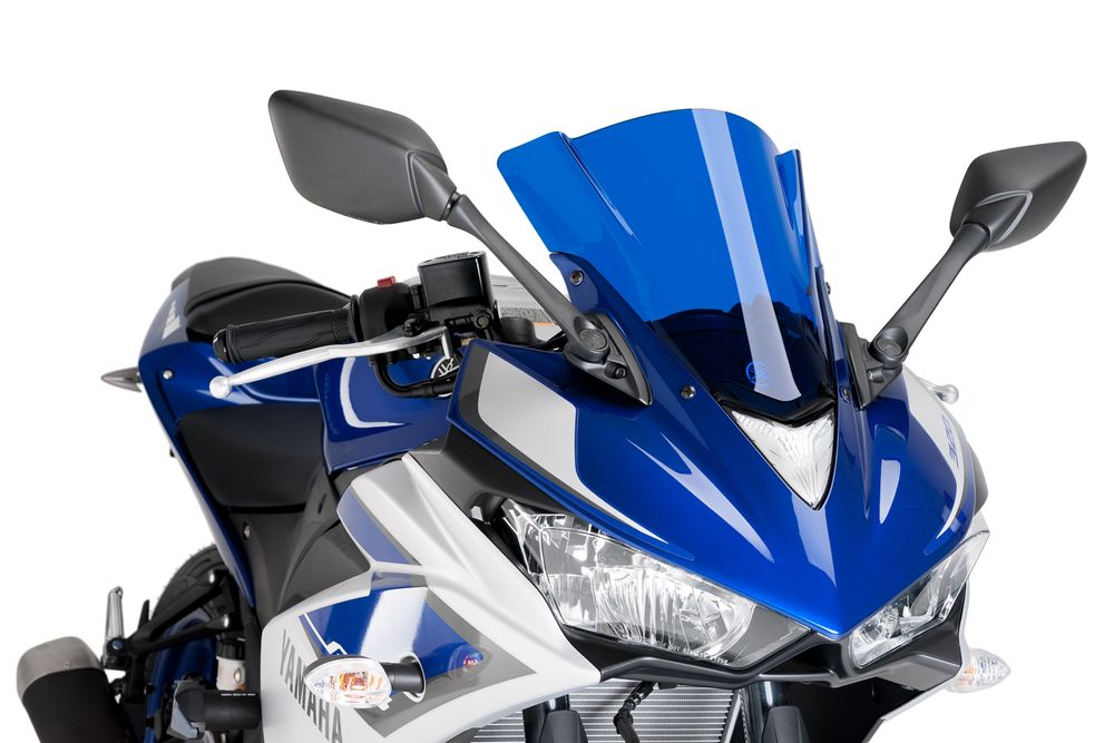 PUIG 7649A Z-Racing Scheibe  passend fuer YAMAHA YZF-R3 Blau