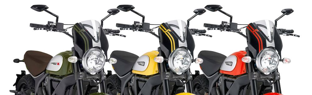 PUIG 7652W Retrovision  passend fuer DUCATI SCRAMBLER ICON Transparent