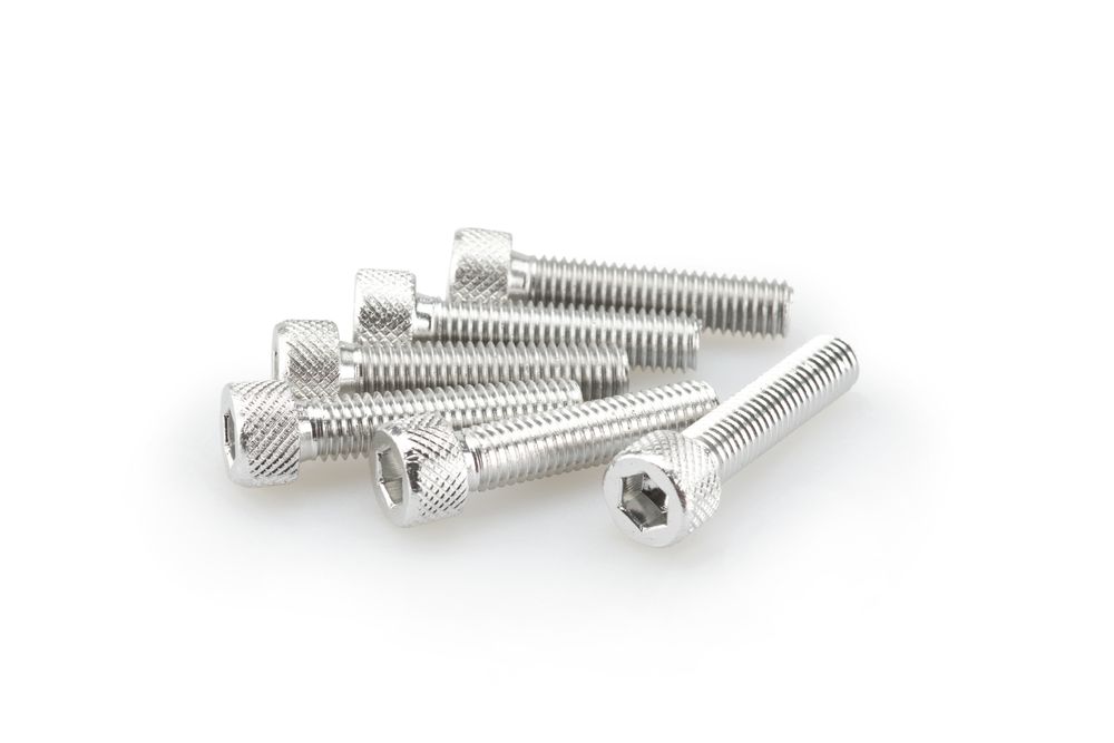 PUIG 0500P Muttern aus Anodisierten Aluminium  passend fuer UNIVERSAL UNIVERSAL Silber