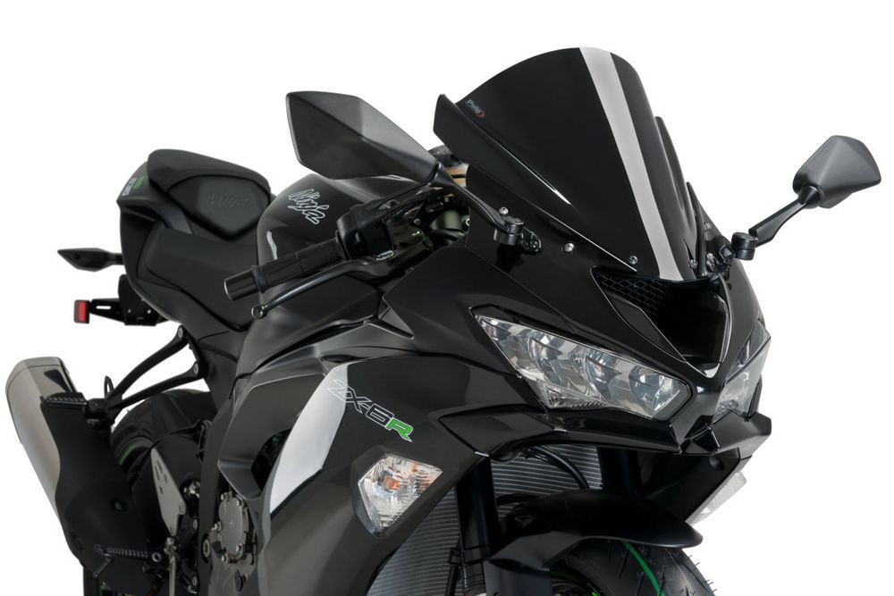 PUIG 3177N Z-Racing Scheibe  passend fuer KAWASAKI ZX-6R NINJA Schwarz