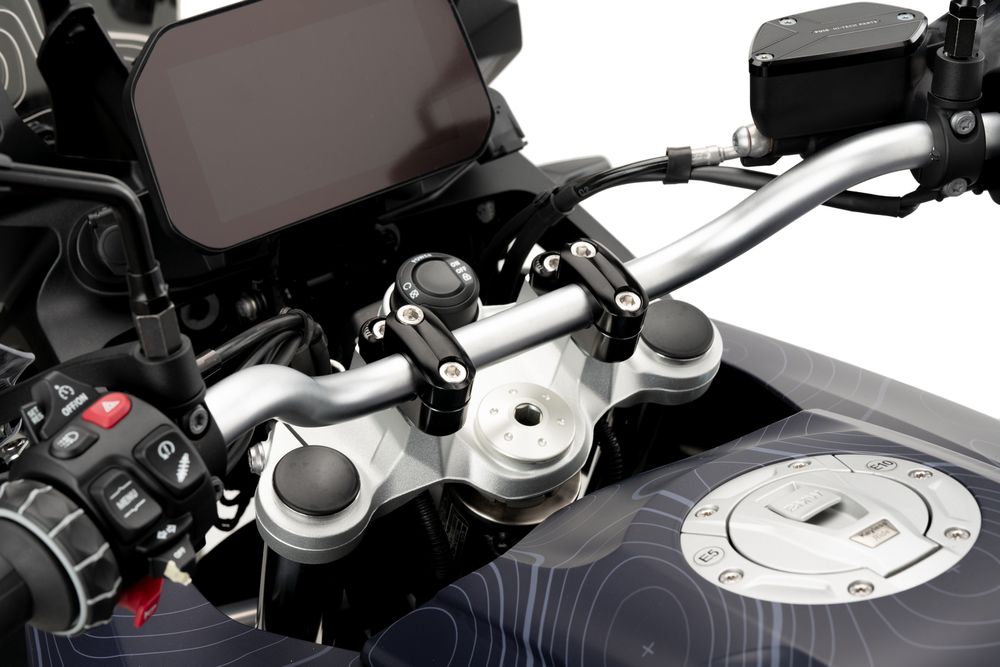 PUIG 21811N Pullback Lenkererhöhungen  passend fuer BMW F750GS Schwarz