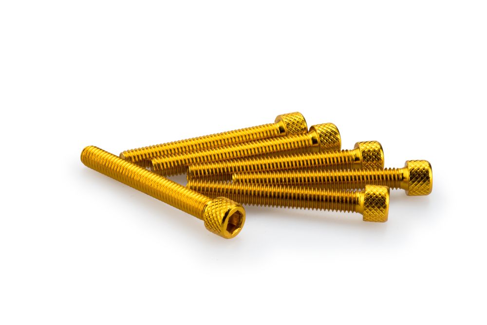 PUIG 0370G Muttern aus Anodisierten Aluminium  passend fuer UNIVERSAL UNIVERSAL Gelb