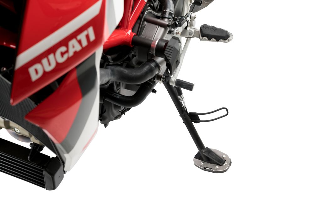 PUIG 20208N Fusstandverbreiterung mit Standardaufhängung  passend fuer DUCATI MULTISTRADA 1200 Schwarz
