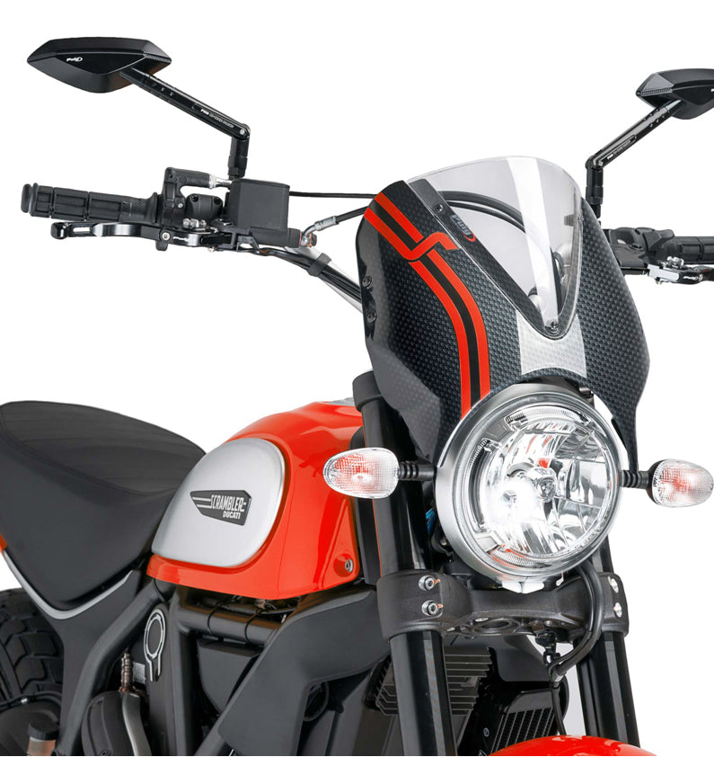 PUIG 8192W Retrovision  passend fuer DUCATI SCRAMBLER ICON Transparent
