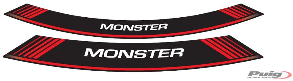 PUIG 5527R Rim Strips Specials  passend fuer DUCATI MONSTER 696 Rot