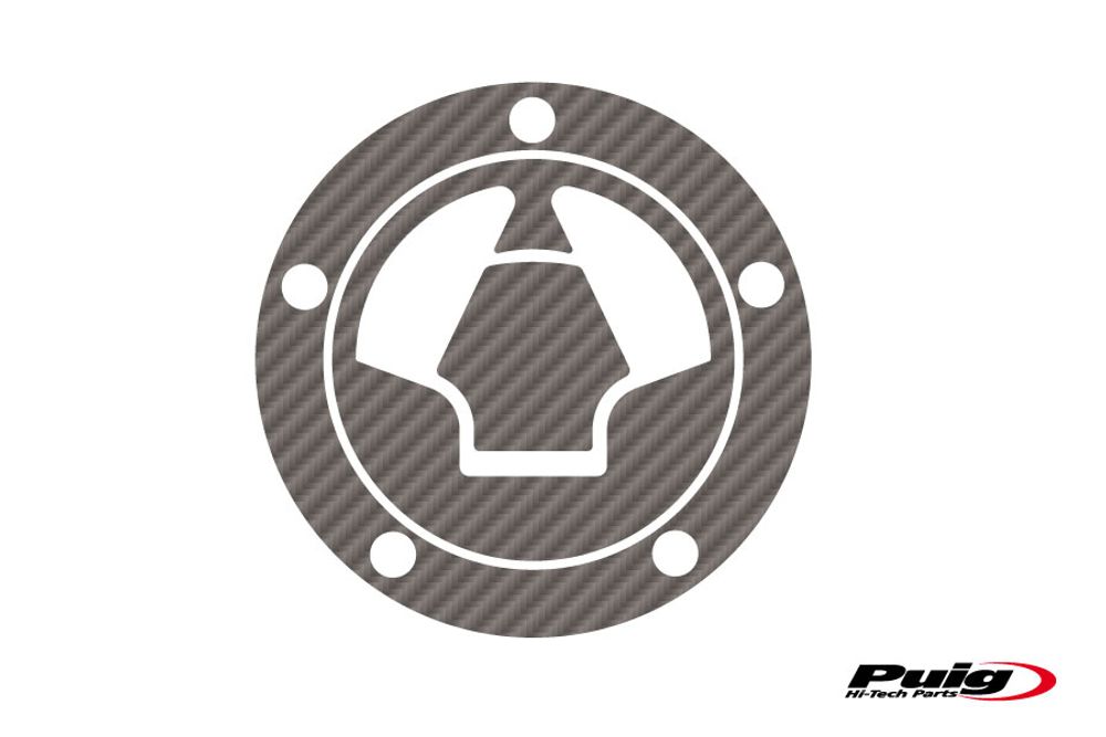 PUIG 8402C Tankdeckelschutz X-TREME  passend fuer KAWASAKI ER-6F Carbon look