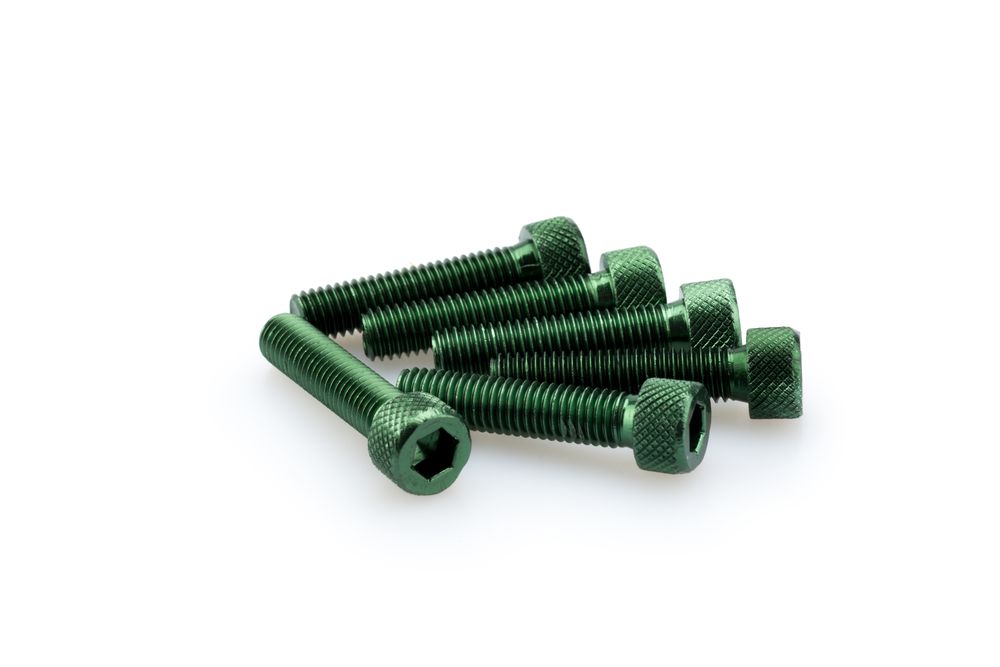 PUIG 0500V Muttern aus Anodisierten Aluminium  passend fuer UNIVERSAL UNIVERSAL Grün