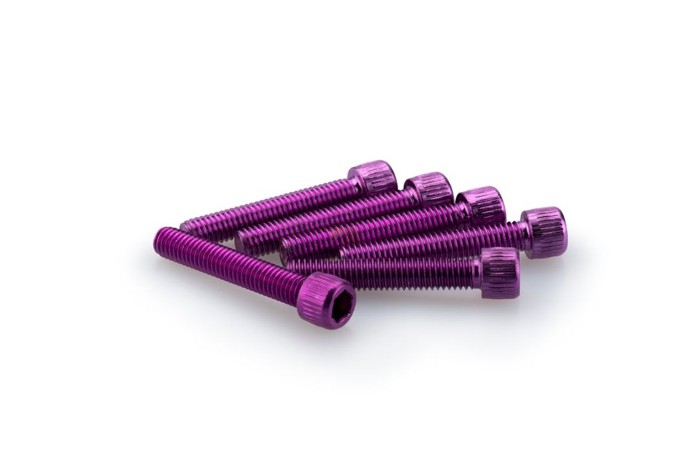 PUIG 0346L Muttern aus Anodisierten Aluminium  passend fuer UNIVERSAL UNIVERSAL Lila