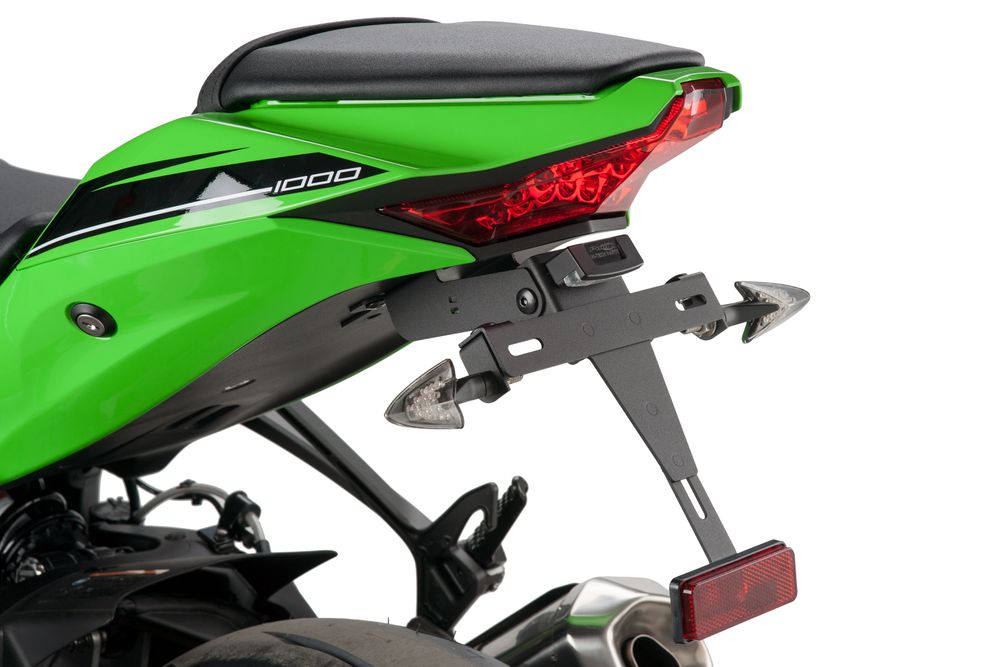 PUIG 8726N Kennzeichenhalters  passend fuer KAWASAKI ZX-10R Schwarz