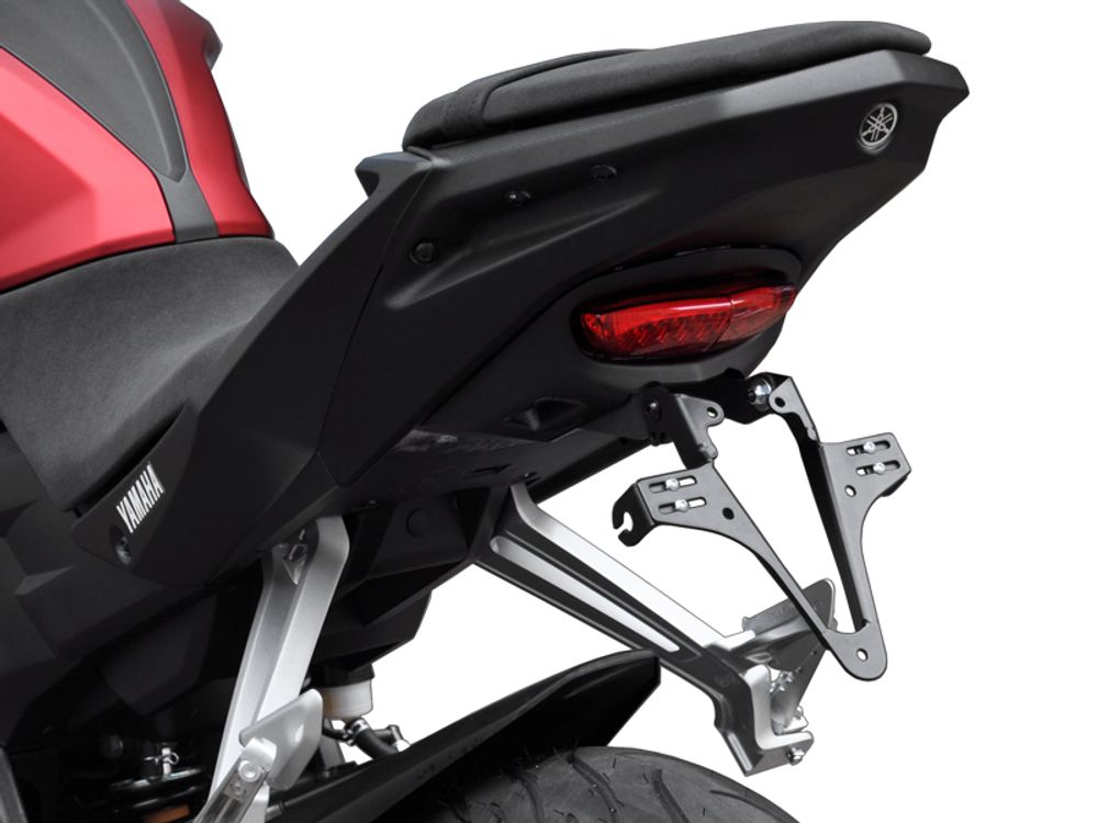 Ibex 10000677 Kompatibel/Ersatz für Kennzeichenhalter Yamaha MT-125 BJ 2014-19 Schwarz