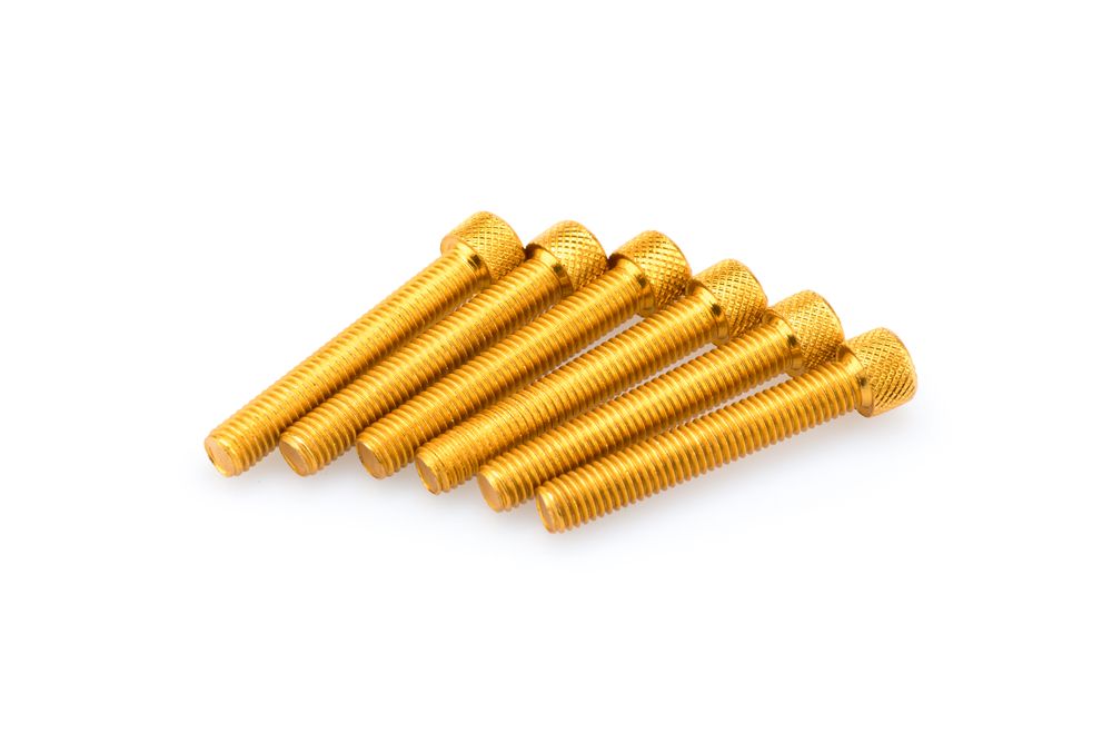 PUIG 0524G Muttern aus Anodisierten Aluminium  passend fuer UNIVERSAL UNIVERSAL Gelb