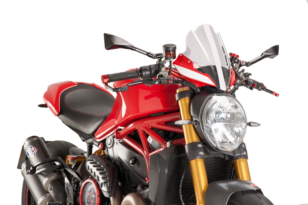 PUIG 8900W Sportscheibe  passend fuer DUCATI MONSTER 1200 S Transparent