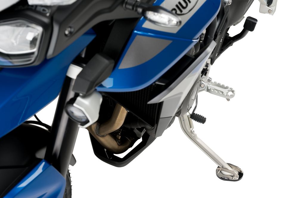 PUIG 20459N Fusstandverbreiterung mit Standardaufhängung  passend fuer TRIUMPH TIGER 900 GT Schwarz