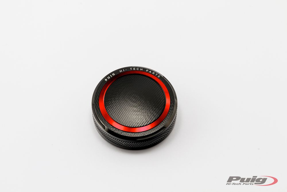 PUIG 9264R Vorderer Bremsflüssigkeitsbehälterdeckel  passend fuer SUZUKI GSX-R750 Rot