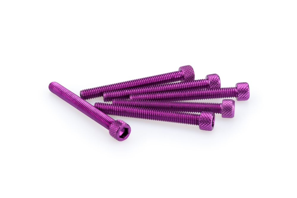 PUIG 0446L Muttern aus Anodisierten Aluminium  passend fuer UNIVERSAL UNIVERSAL Lila