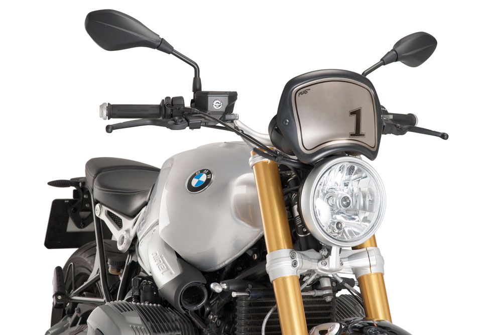 PUIG 9167J Frontplatte  passend fuer BMW R NINET Mattschwarz