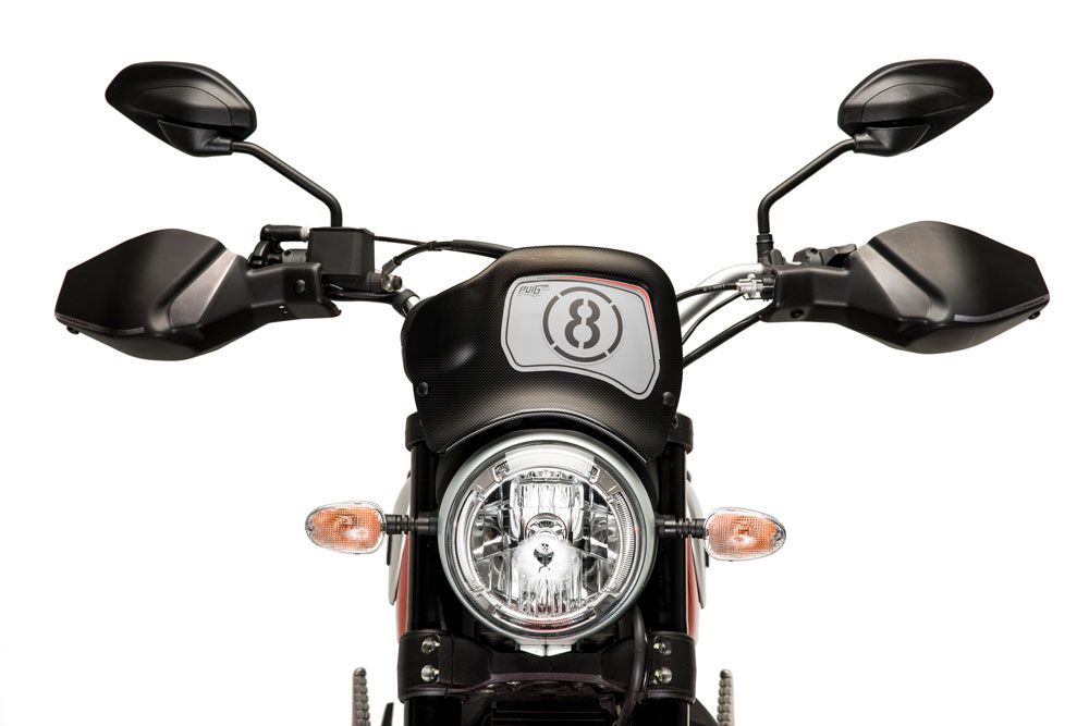 PUIG 9177C Frontplatte ABS  passend fuer DUCATI SCRAMBLER ICON Carbon look