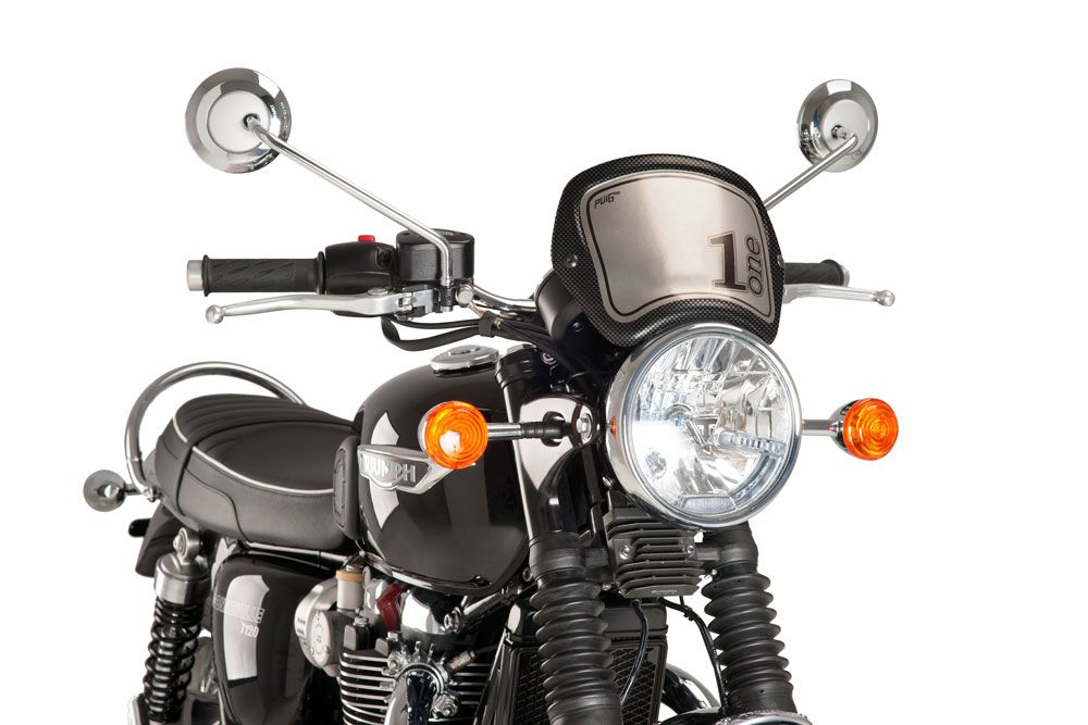 PUIG 9191C Frontplatte ABS  passend fuer TRIUMPH BONNEVILLE T120 Carbon look