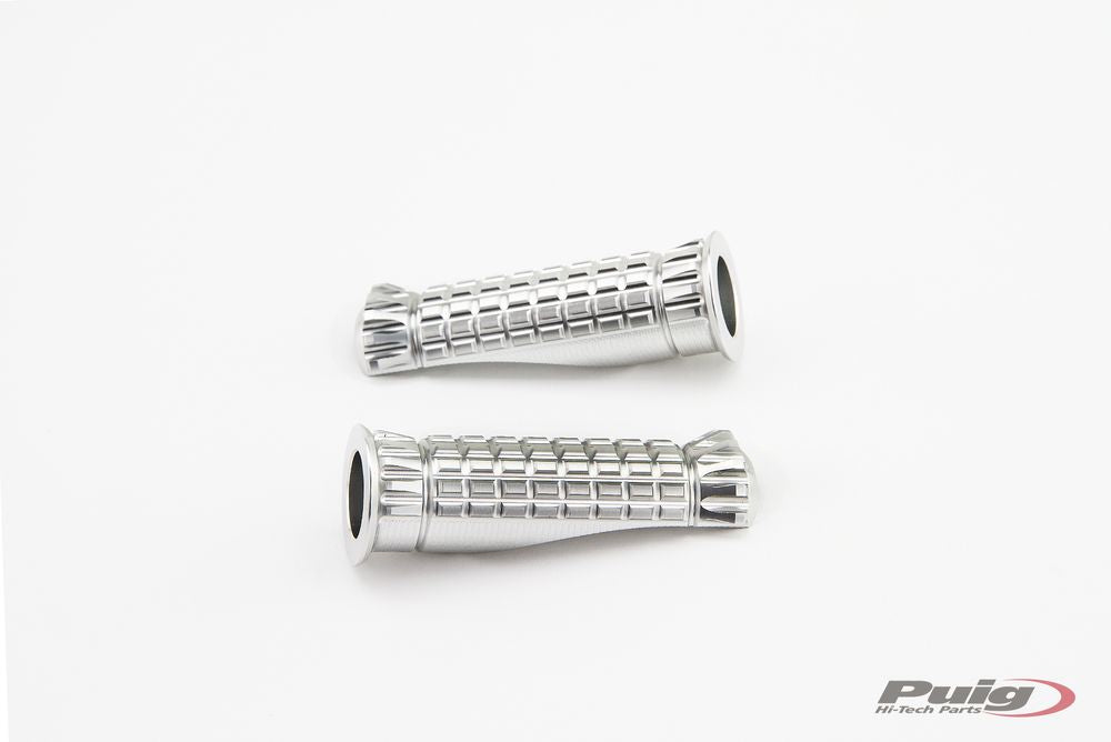 PUIG 9192P R-Fighter Fußrasten  passend fuer YAMAHA T-MAX 560 TECH MAX Silber