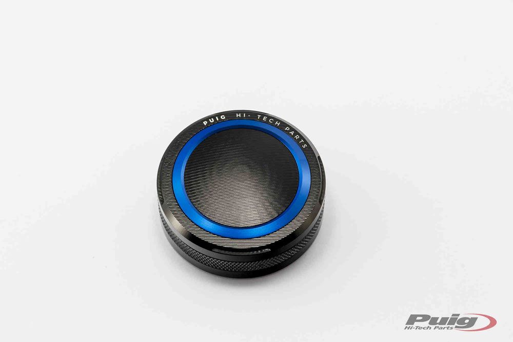 PUIG 9264A Vorderer Bremsflüssigkeitsbehälterdeckel  passend fuer SUZUKI GSX-R750 Blau