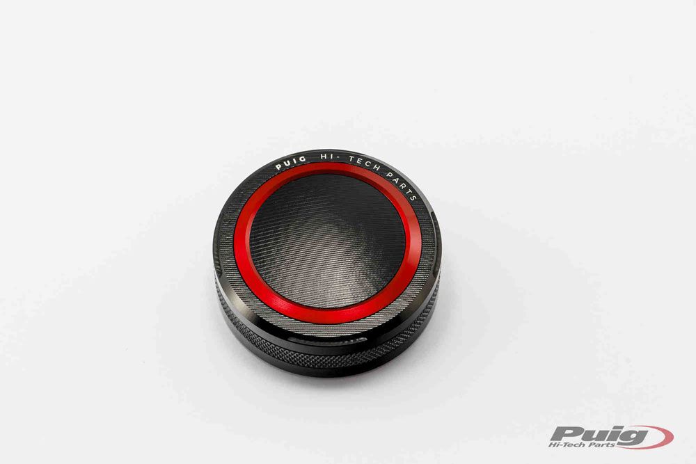 PUIG 9264R Vorderer Bremsflüssigkeitsbehälterdeckel  passend fuer SUZUKI GSX-R750 Rot