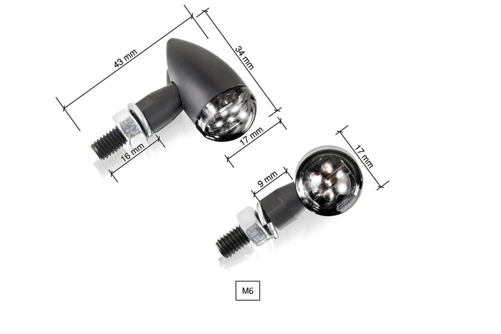 PUIG 9314N Tiny Blinkerset  passend fuer DUCATI PANIGALE V2 Schwarz