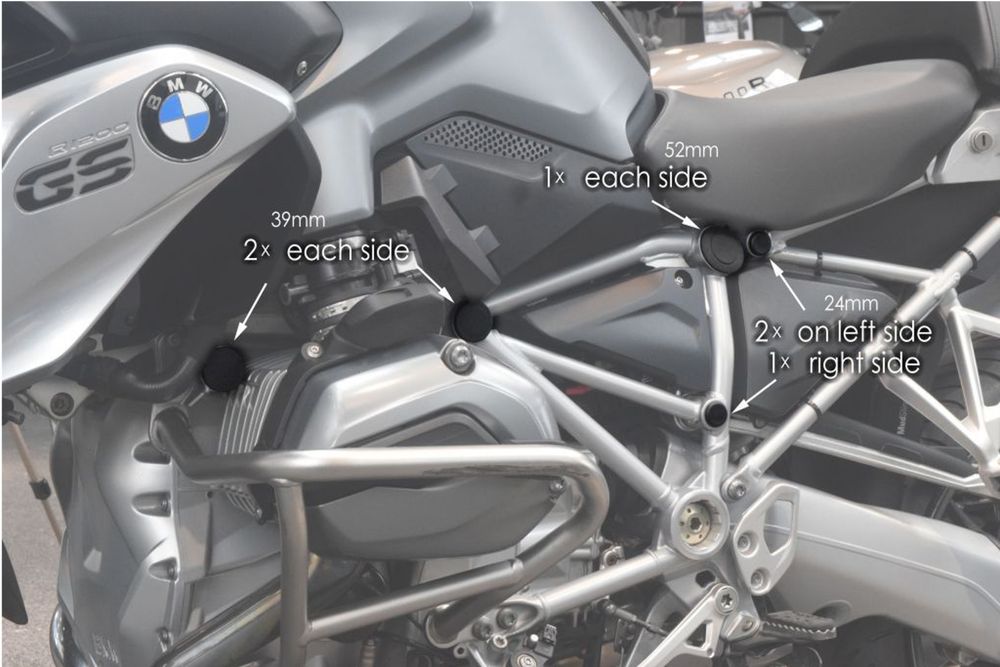 PUIG 9332N Verkleidungsaufsätzte  passend fuer BMW R1200GS Schwarz