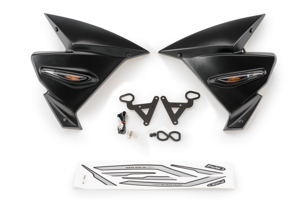 PUIG 9378J Kühlerdeckel  passend fuer YAMAHA MT-09 Mattschwarz