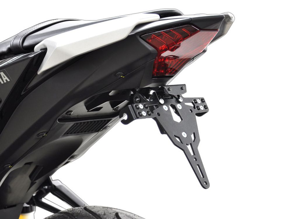 Ibex 10007584 Kompatibel/Ersatz für Kennzeichenhalter Yamaha YZF-R3 BJ 2015-18 Schwarz