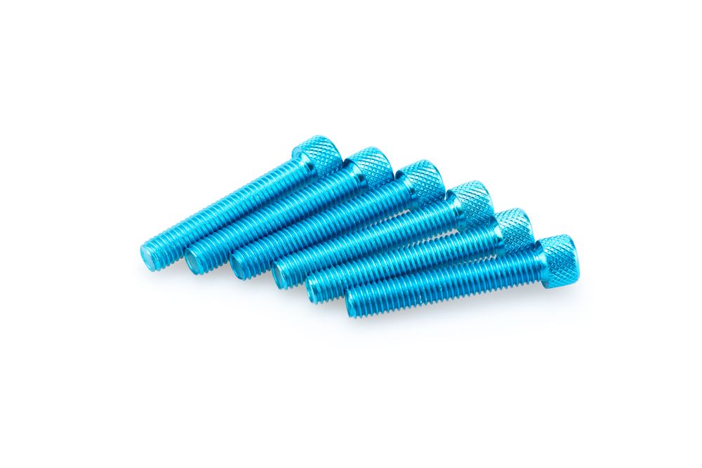 PUIG 0540A Muttern aus Anodisierten Aluminium  passend fuer UNIVERSAL UNIVERSAL Blau