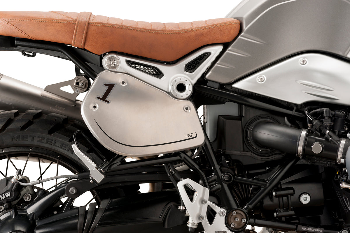 PUIG 9590P Retro Seitendeckel  passend fuer BMW R NINET Silber