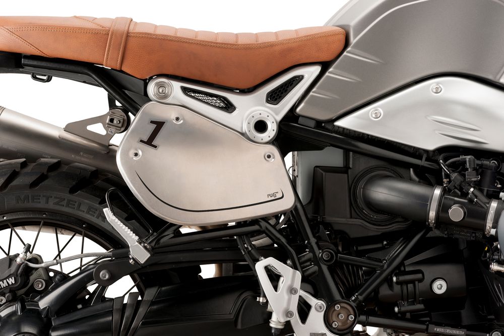 PUIG 9590P Retro Seitendeckel  passend fuer BMW R NINET Silber