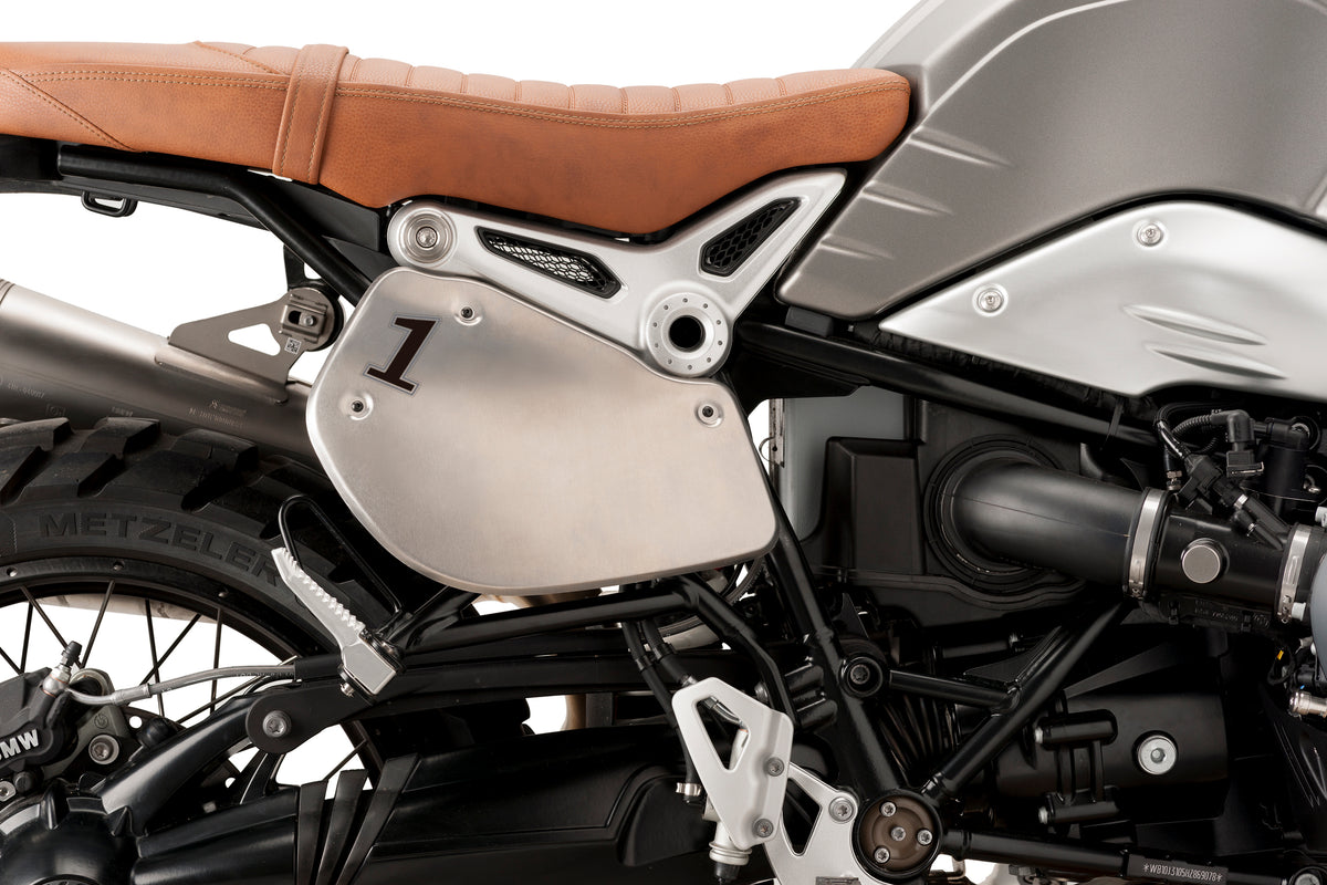 PUIG 9590P Retro Seitendeckel  passend fuer BMW R NINET Silber