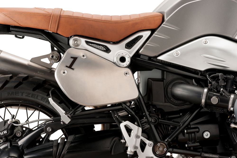 PUIG 9590P Retro Seitendeckel  passend fuer BMW R NINET Silber