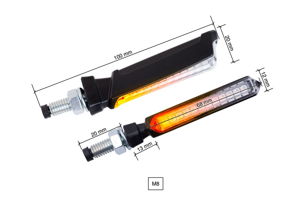 PUIG 9624N Thin Blinkerset  passend fuer DUCATI PANIGALE V2 Schwarz