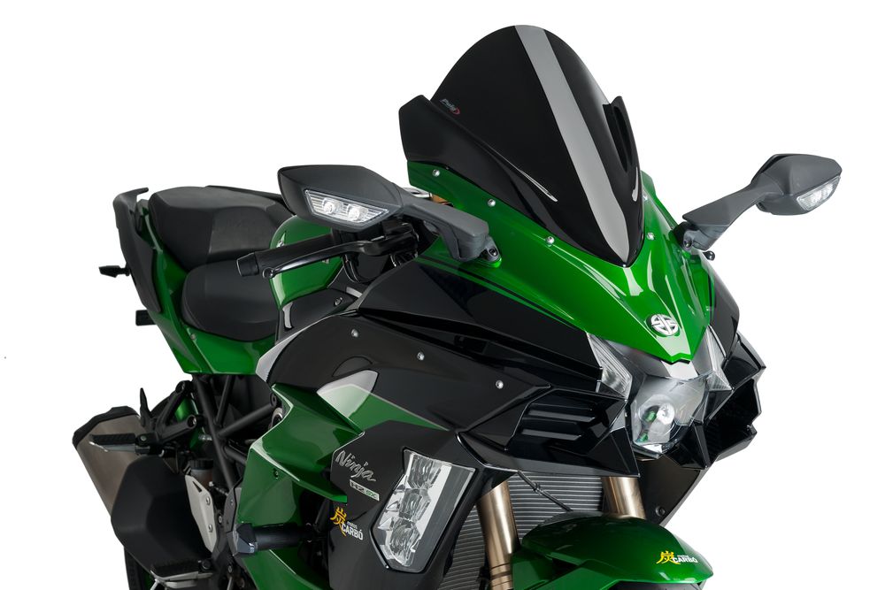 PUIG 9704N Z-Racing Scheibe  passend fuer KAWASAKI NINJA H2 SX Schwarz