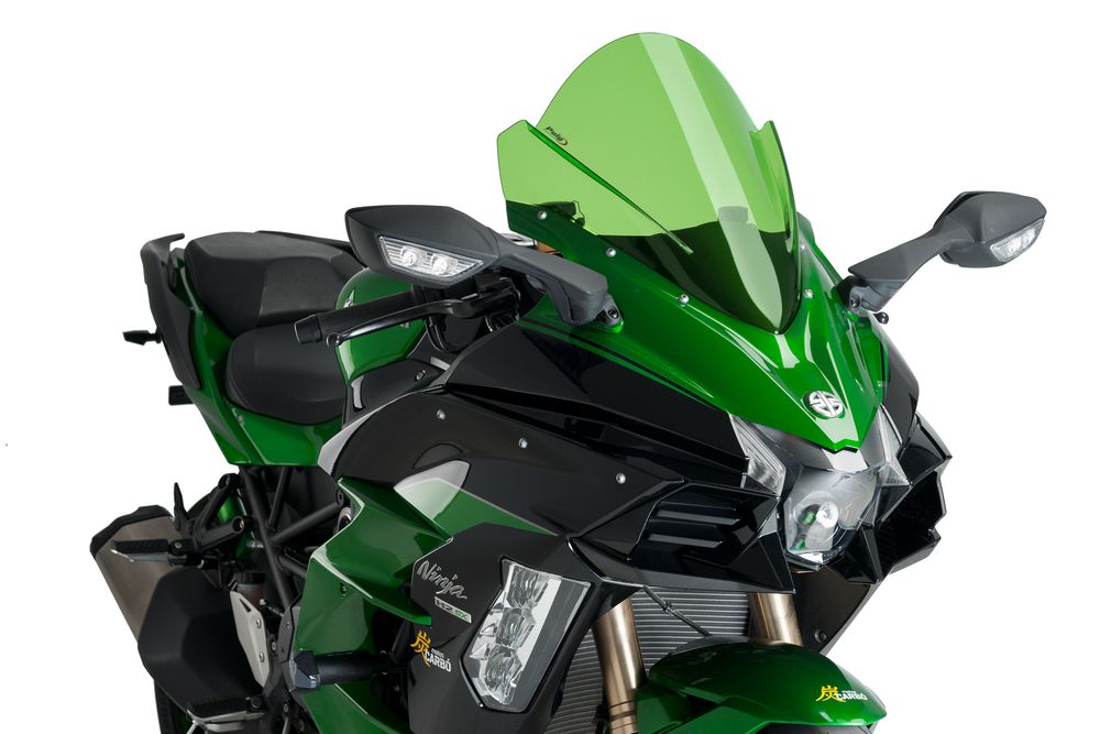 PUIG 9704V Z-Racing Scheibe  passend fuer KAWASAKI NINJA H2 SX Grün
