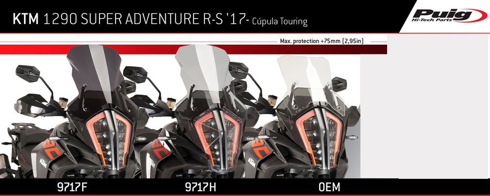 PUIG 9717W Tourenscheibe  passend fuer KTM 1290 SUPER ADVENTURE R Transparent