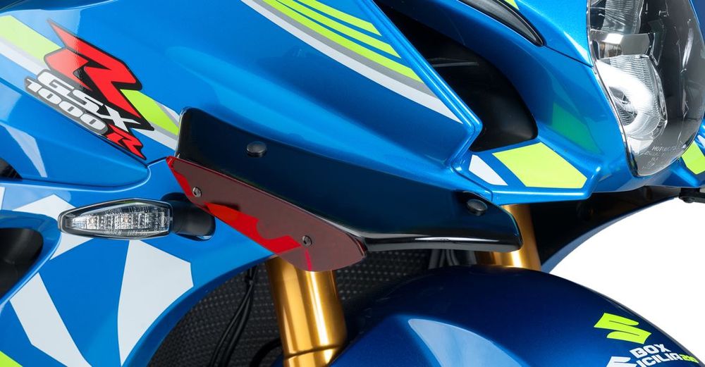 PUIG 9738R Sport Side Downforce Spoiler  passend fuer SUZUKI GSX-R1000 Rot