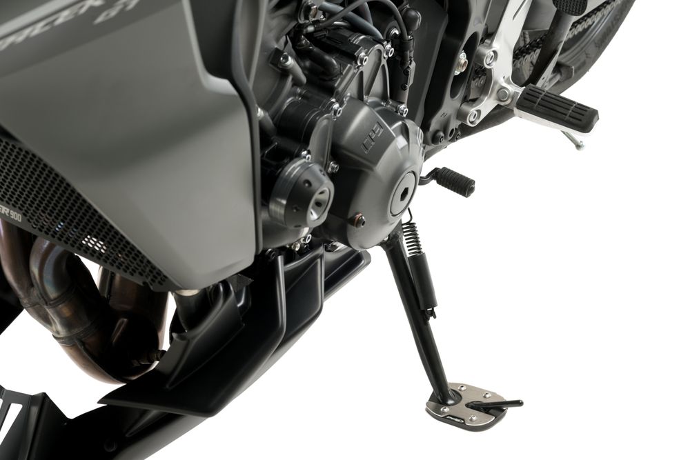 PUIG 20677N Fusstandverbreiterung mit Standardaufhängung  passend fuer YAMAHA MT-09 SP Schwarz