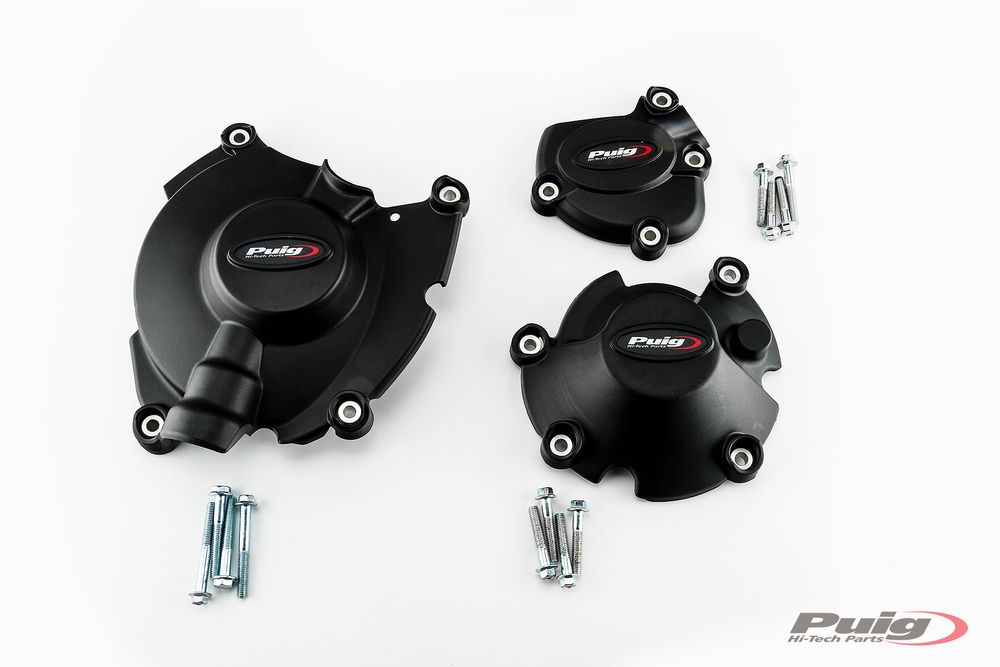 PUIG 21518N Motorschutzhauben Track für Championship  passend fuer YAMAHA YZF-R1 Schwarz