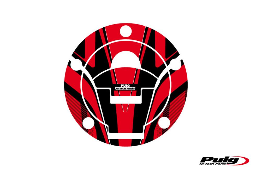 PUIG 6304R Tankdeckelabdeckungen Radikal  passend fuer DUCATI MONSTER 1200 S Rot