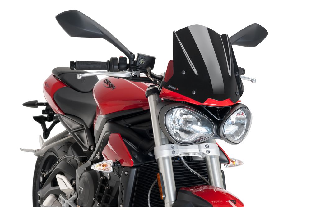 PUIG 9999N New Generation Sport  passend fuer TRIUMPH STREET TRIPLE 765 S Schwarz