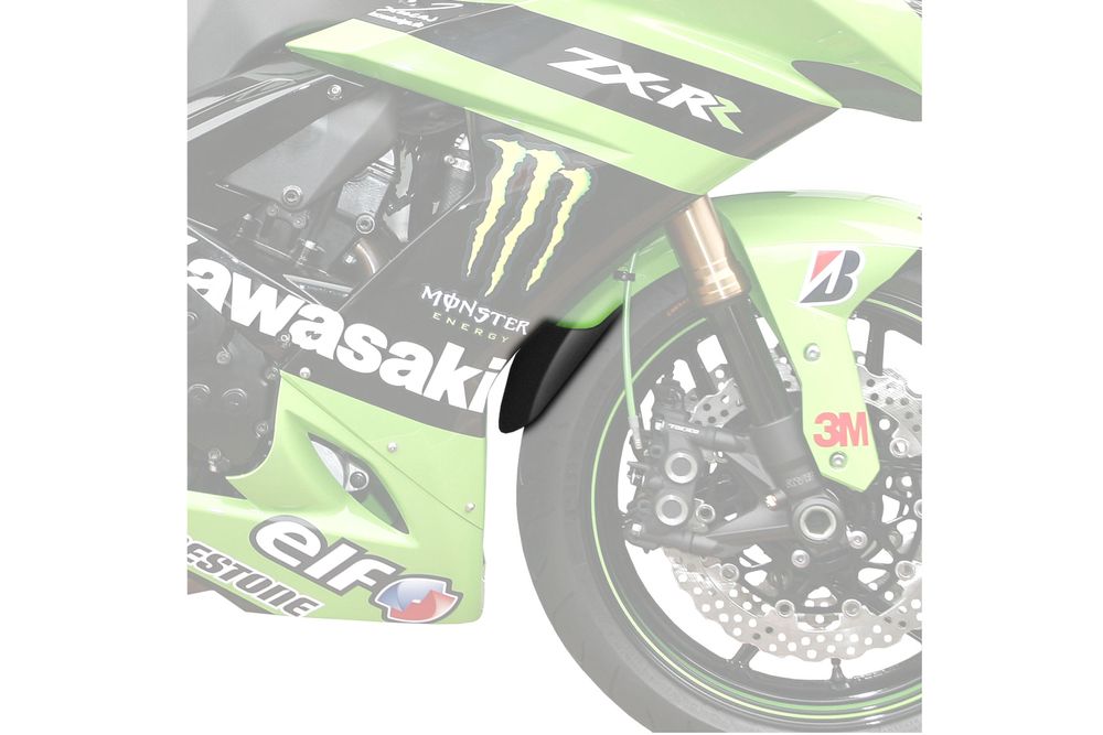 PUIG 9923N Verlängerung des vorderen Schutzblechs  passend fuer KAWASAKI ZX-6R NINJA Schwarz