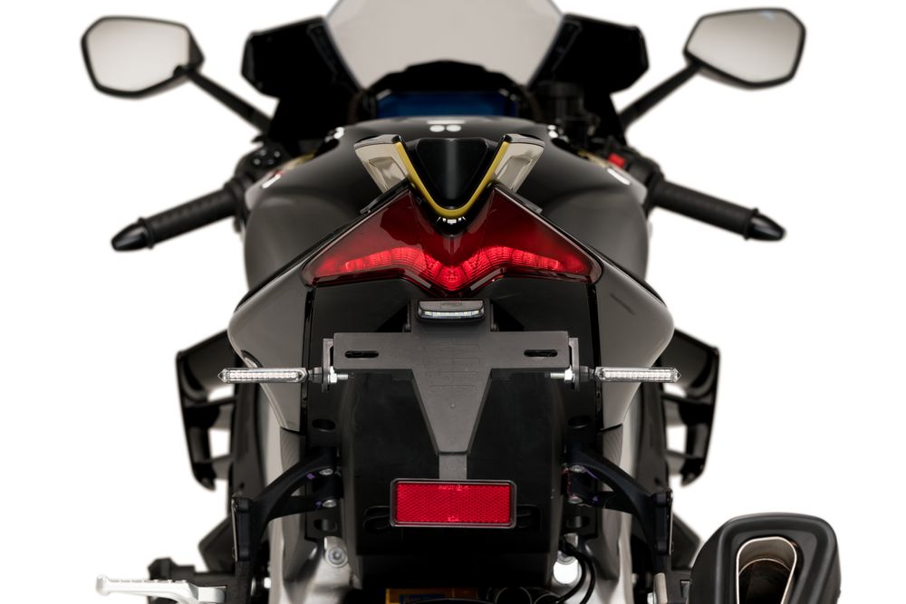 PUIG 21354N Kennzeichenhalters  passend fuer APRILIA RSV4 FACTORY Schwarz