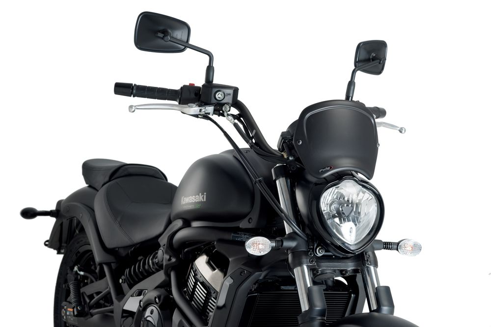 PUIG 3590J Frontplatte ABS  passend fuer KAWASAKI VULCAN S Mattschwarz