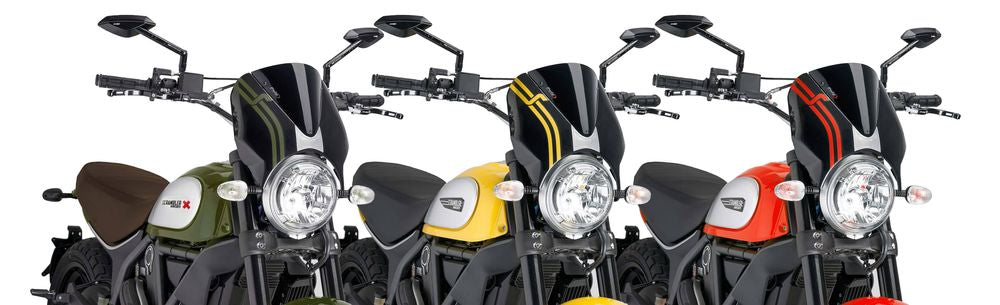PUIG 7652N Retrovision  passend fuer DUCATI SCRAMBLER ICON Schwarz