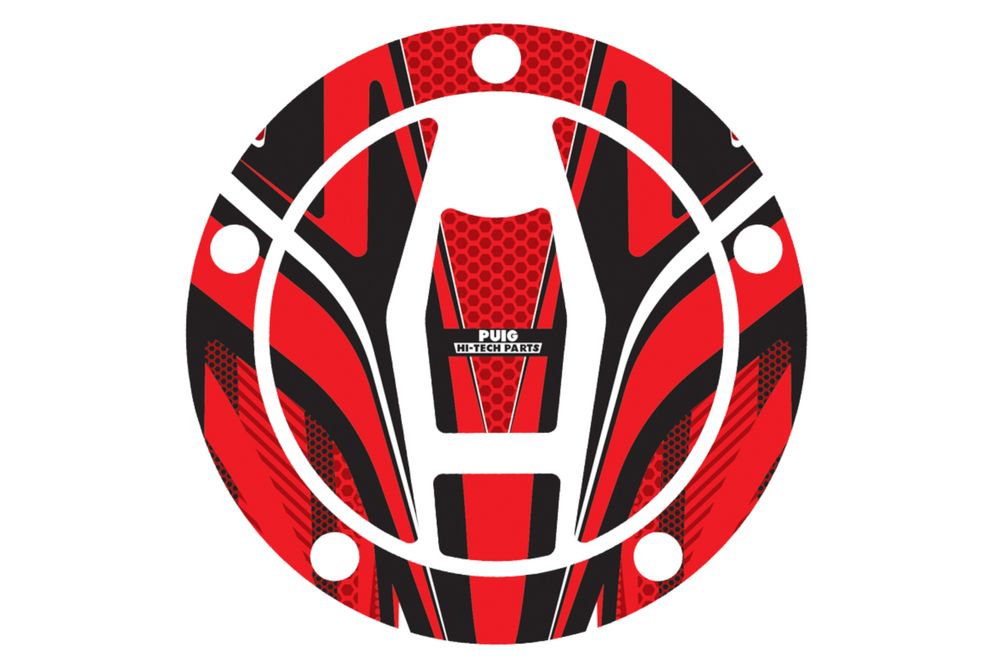 PUIG 9049R Tankdeckelabdeckungen Radikal  passend fuer KAWASAKI ZX-10R Rot