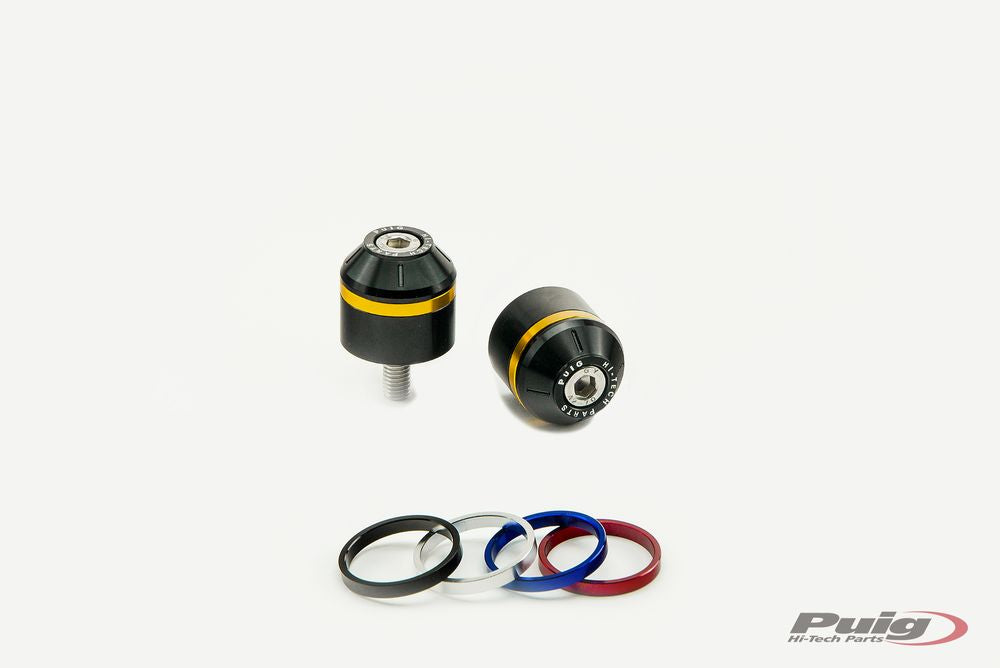PUIG 8805N Kurze Lenkerendgewichte mit Ring  passend fuer BMW G310R Schwarz
